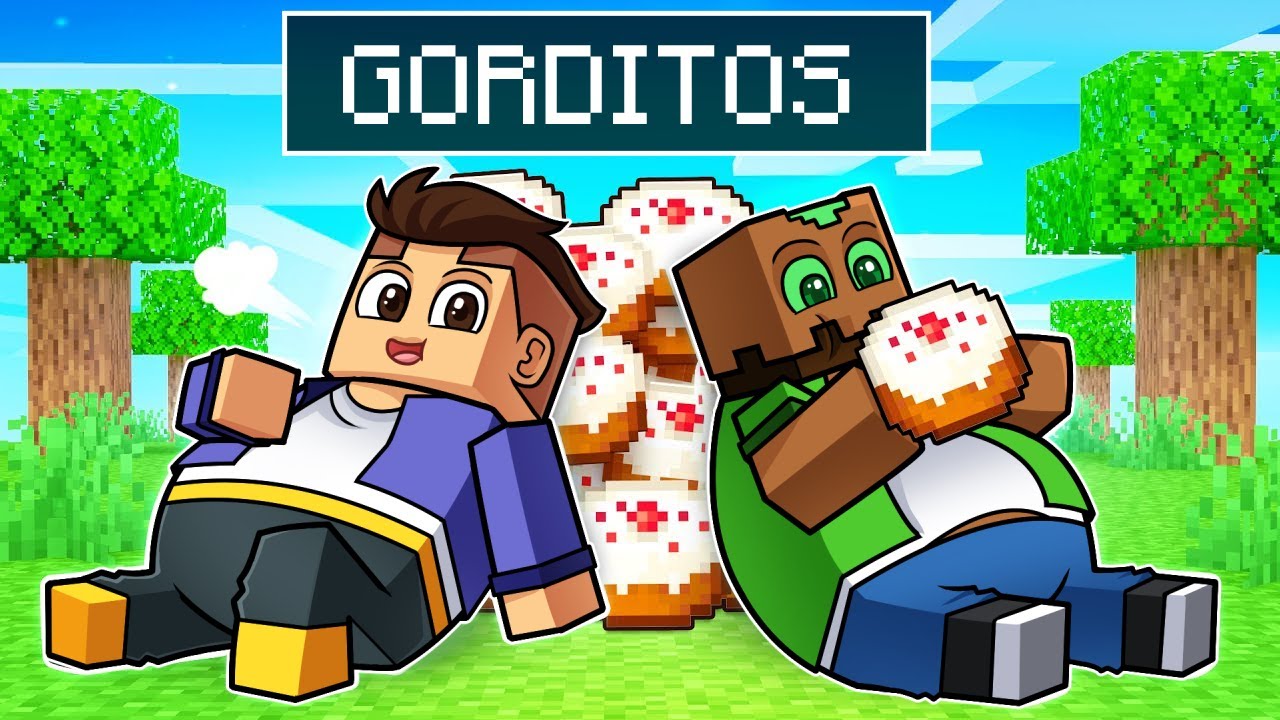 MINECRAFT pero NO PODEMOS DEJAR de COMER 😂