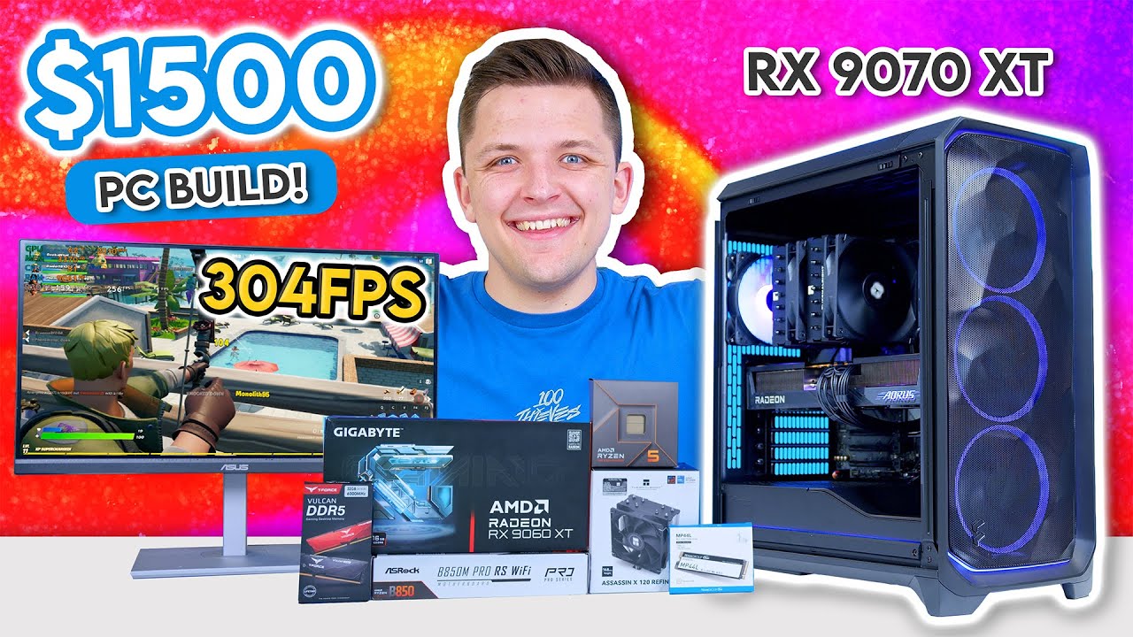 Лучший игровой ПК за $1500 2025 года! [с RX 9070 XT]