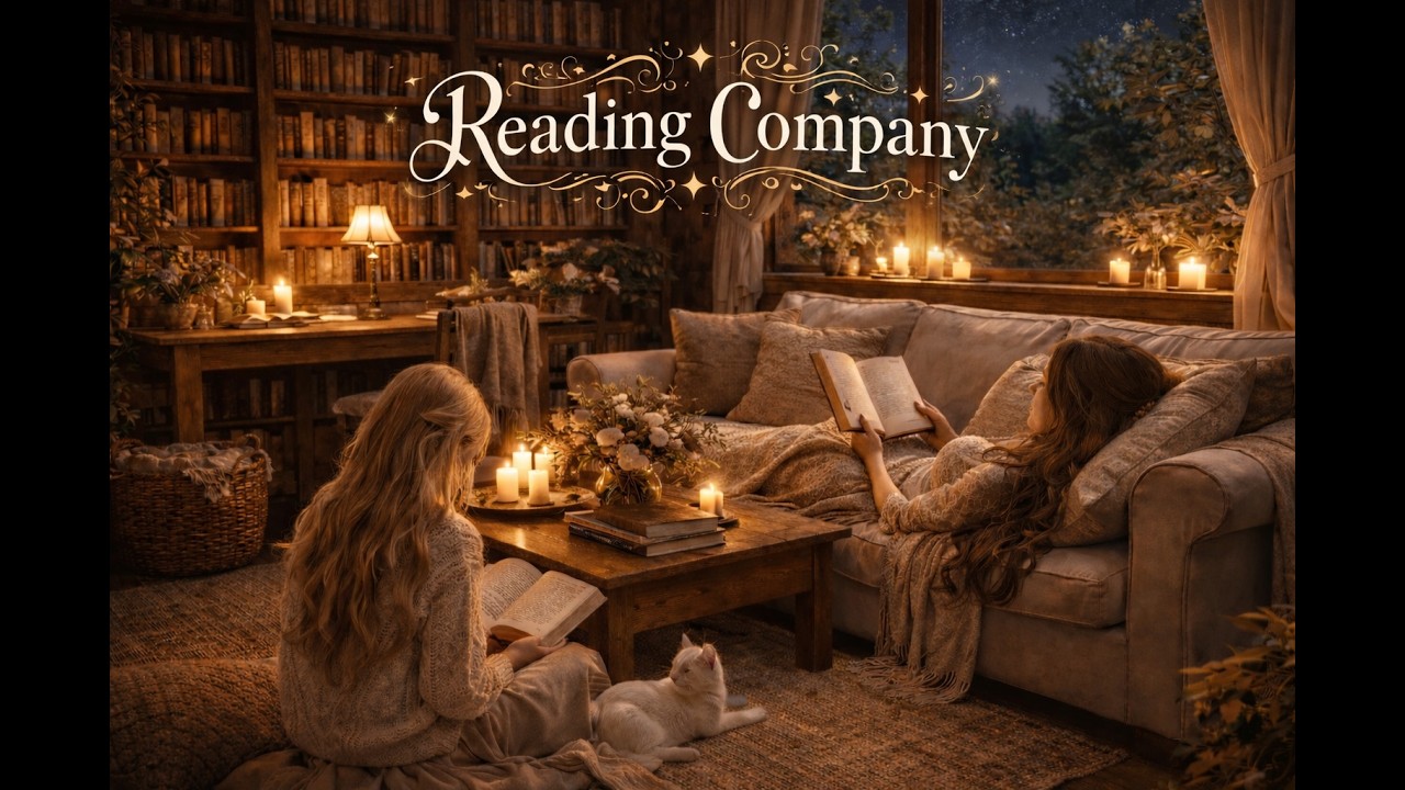 Reading in Quiet Company 🌙 Cozy Cabin Night