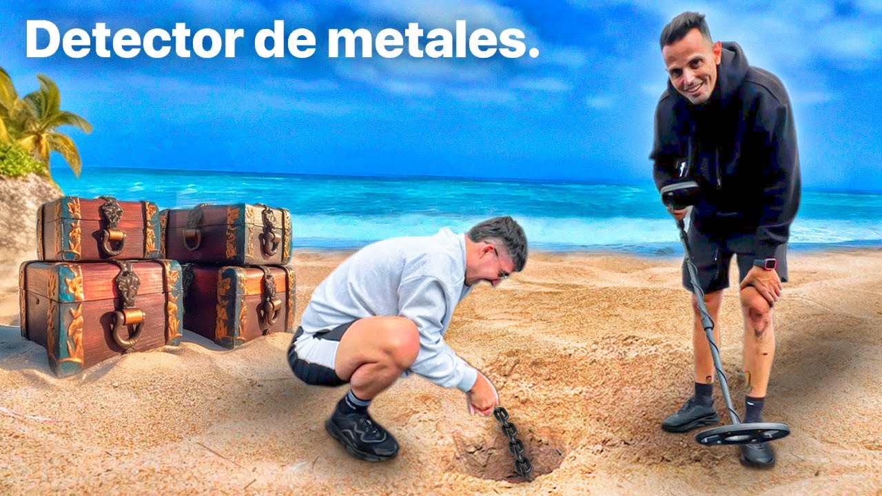 BUSCAMOS TESOROS EN LA PLAYA CON UN DETECTOR DE METALES | EstoEsRuyman