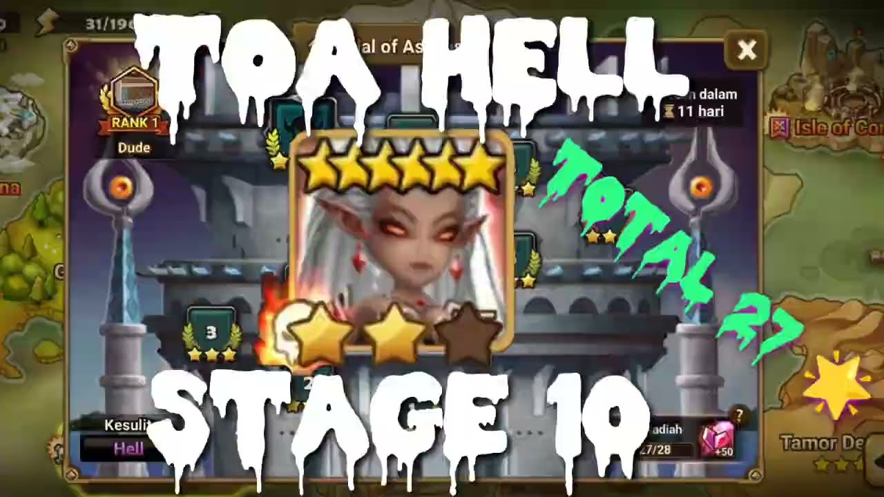 Summoners War : ToaHell Stage 10 Lyrith and Atharos ( April-May 2022)