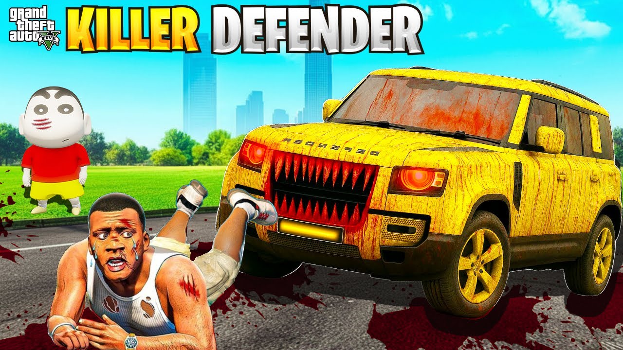 GTA 5: Franklin & Shinchan&rsquo;s New Car is a CURSED KILLER CAR in GTA V (Horror + Comedy) | DEFENDER