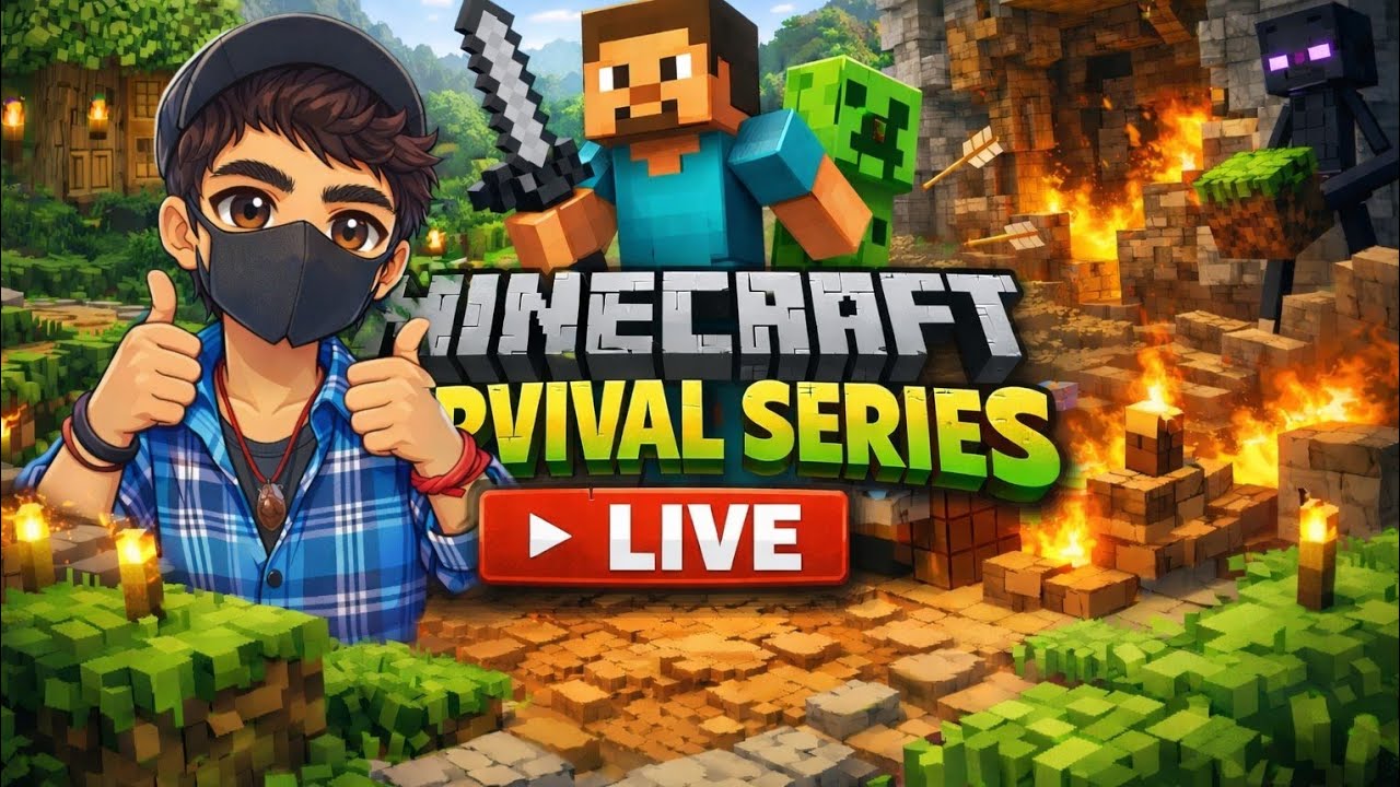 Minecraft live stream Survival series #mindcraft