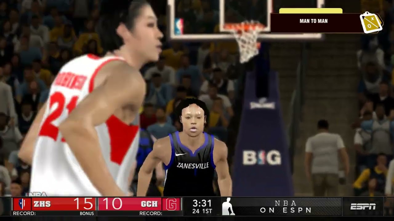 NBA2K14 women's high school Zanesville vs Grove city Q1