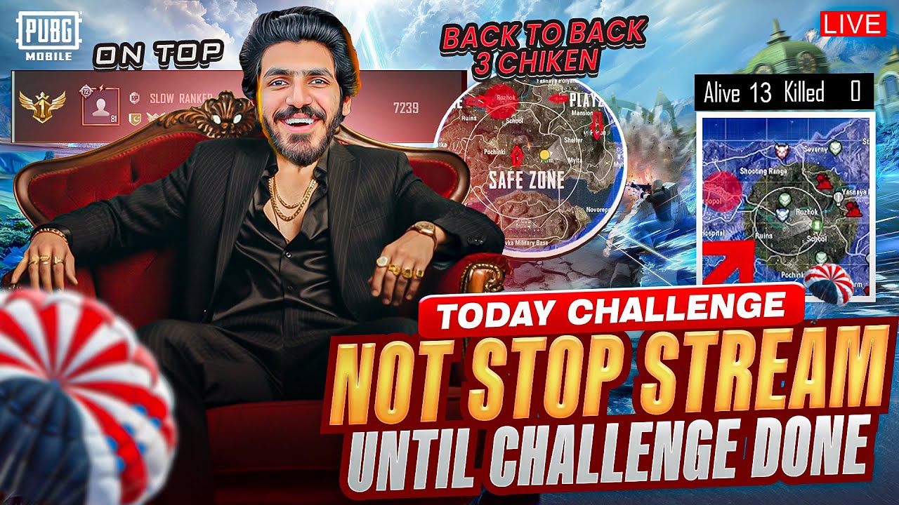 AJJ TUH B2B 3 CHICKEN WITH KILLS WALA CHALLENGE DONE HO KR HI RHY GA 😫RANK #1 IN ULTIMATE ROYALE 🔥