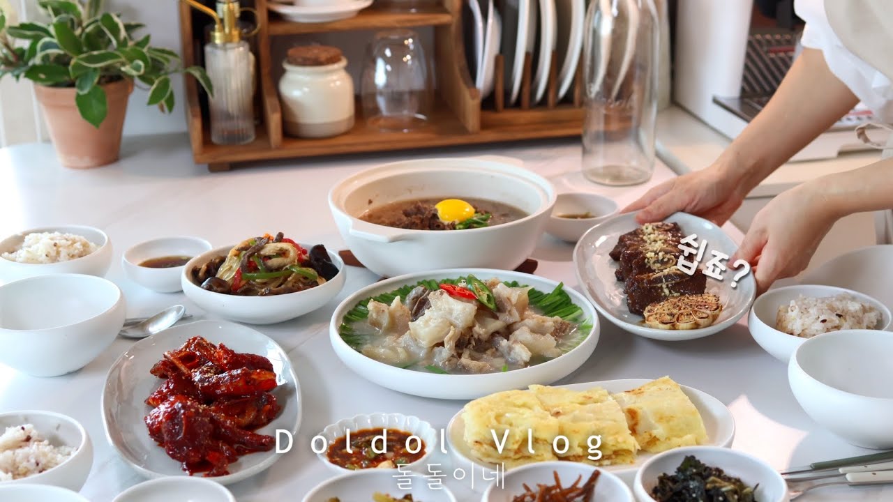 🌿쉽고 간단히 손님상 뚝딱 차리기 🍝 짜박이 양배추김치, 아침밥- 불고기 또띠아, 잡채, 배추전, 순두부찌개