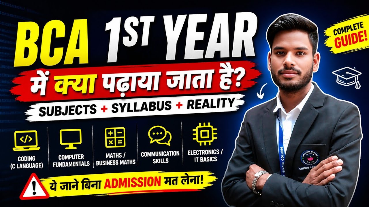 What is Taught in BCA 1st Year? 📚 || Full Guide 2026 || By BCA Life with Guddu 