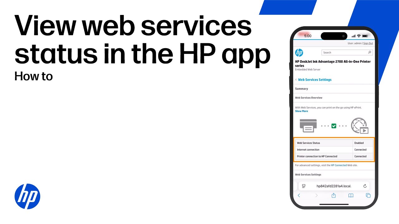 Check your printer web services status from the HP app | HP Support