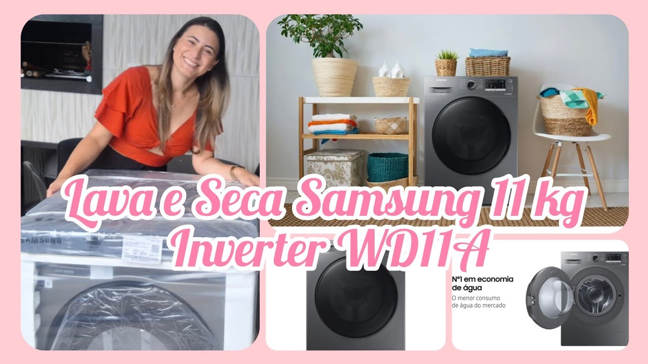 GRANDE CONQUISTA/LAVA E SECA SAMSUNG INVERTER 11KG ECOBUBBLE#magalu#achadinhos #lavaeseca#lavadora