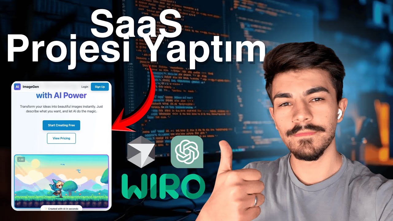 0'dan SaaS Projesi Yaptım - AI ile Görsel Üreten Proje | Cursor + Wiro ai