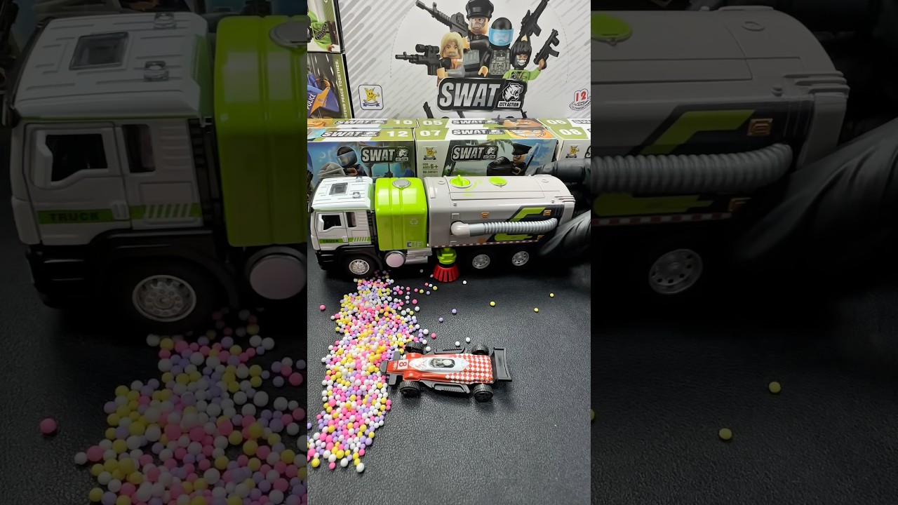 [ASMR] The Race almost ended here |Alloy Street Sweeper Truck vs Obstacles | 