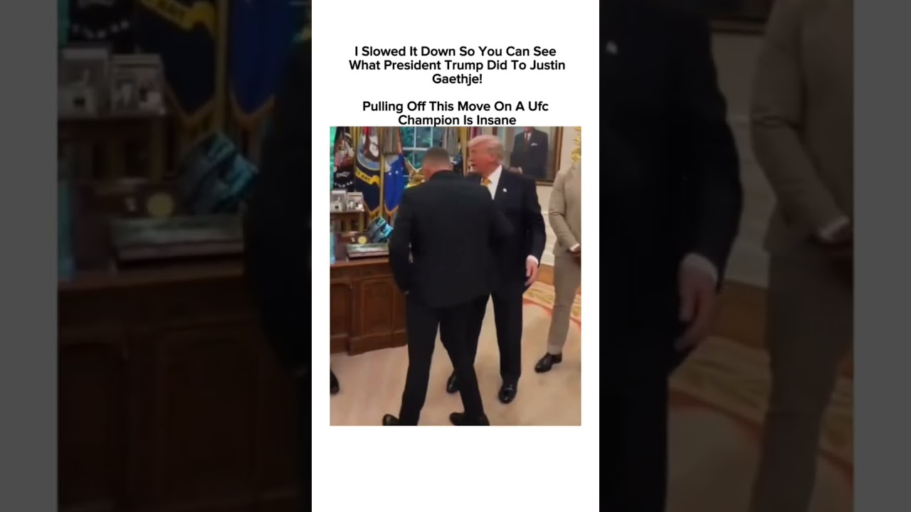 I Slowed It Down So You Can See What President Trump Did To Justin Gaethje!