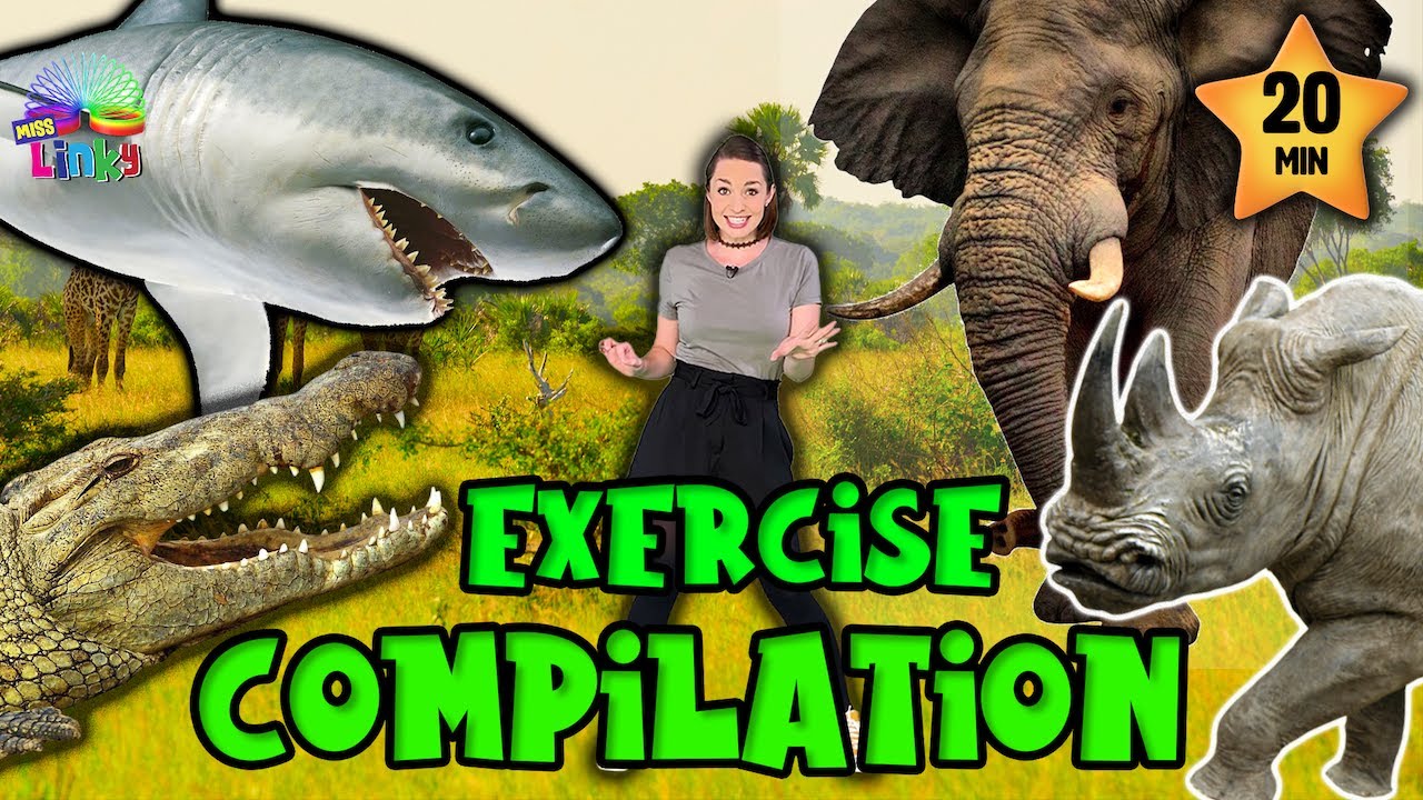 Animals Exercise Compilation | Indoor Workout for Kids | PE Kids Fitness