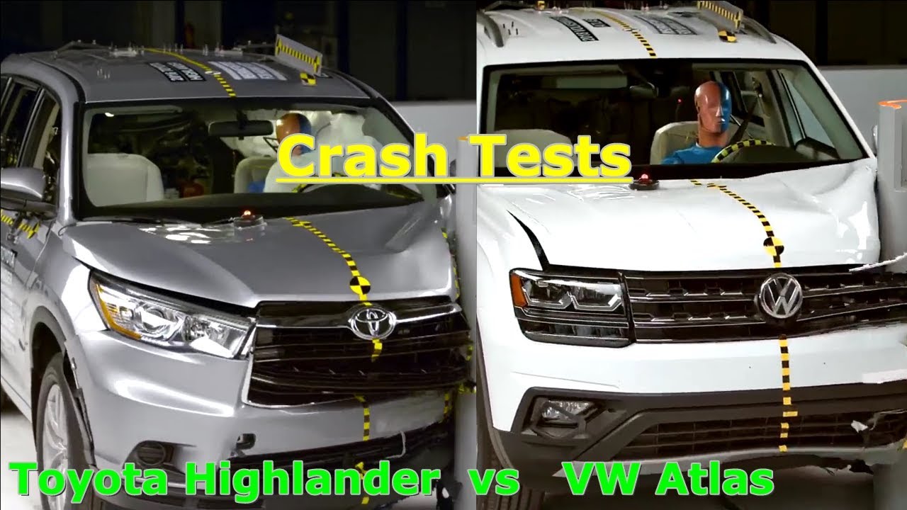 Crash tests: 2018 VW Atlas vs Toyota Highlander