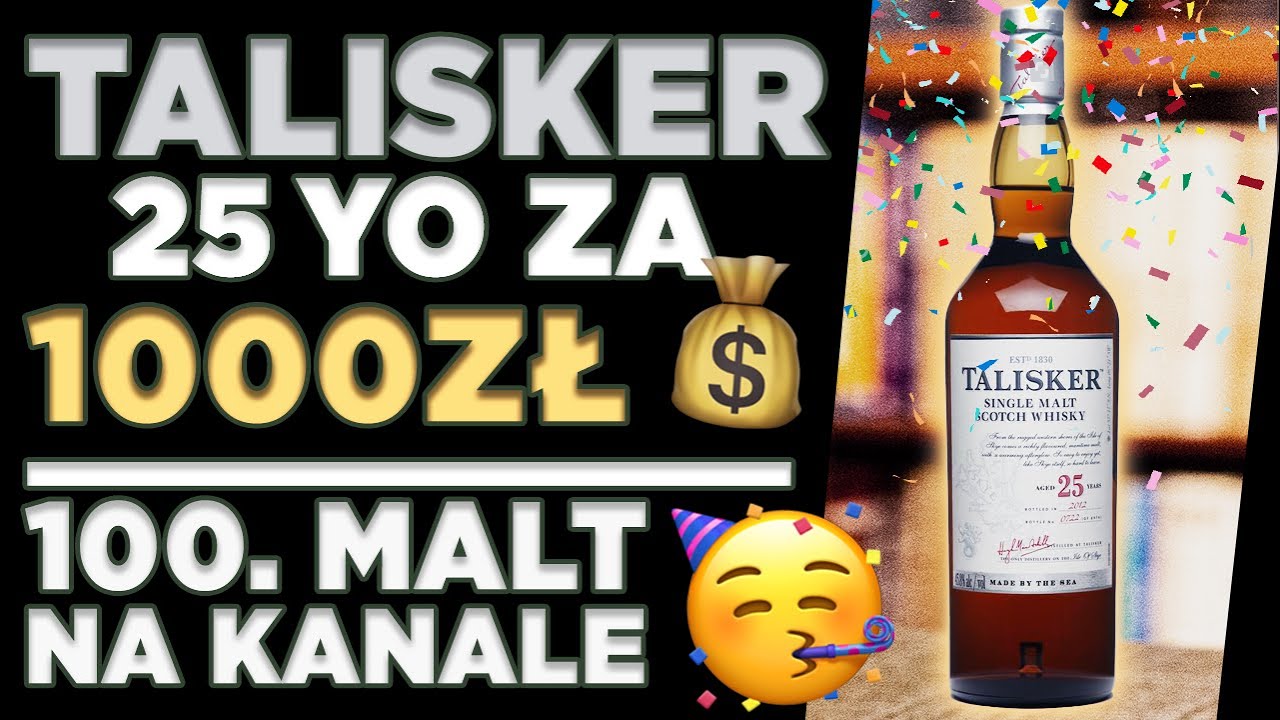 Piłem whisky za 1000 zł! Talisker 25 yo - dymna whisky ze szkockiej wyspy Skye! Setny malt na kanale