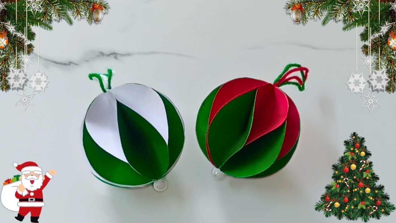 DIY Christmas Paper Ball Ornaments | Christmas Decoration Craft Ideas