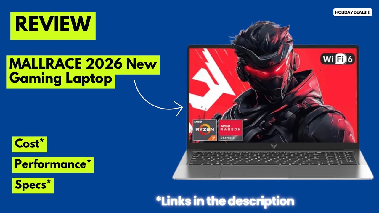 Обзор игрового ноутбука MALLRACE 2026 | AMD Ryzen 7 5000, графика Radeon, 16 ГБ DDR4, SSD 512 ГБ