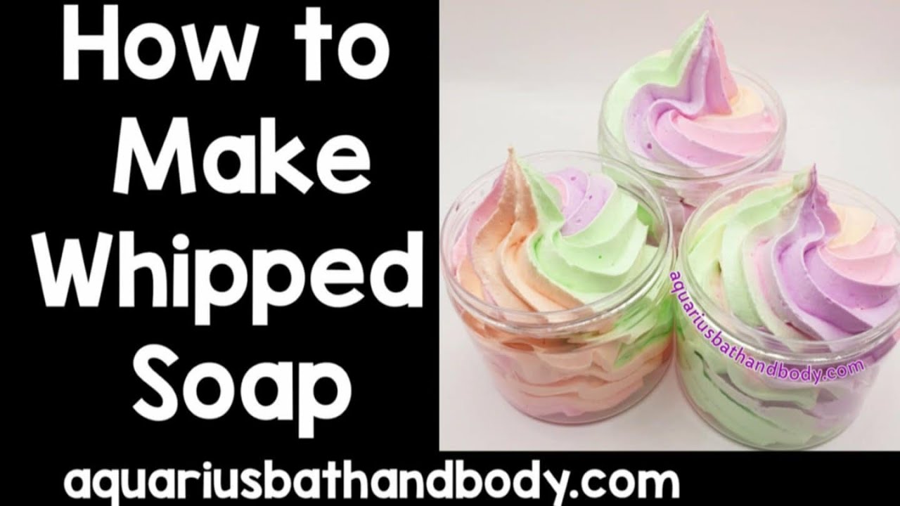 How to Make and Pipe Rainbow Whipped Soap | Creamy Whipped Soap