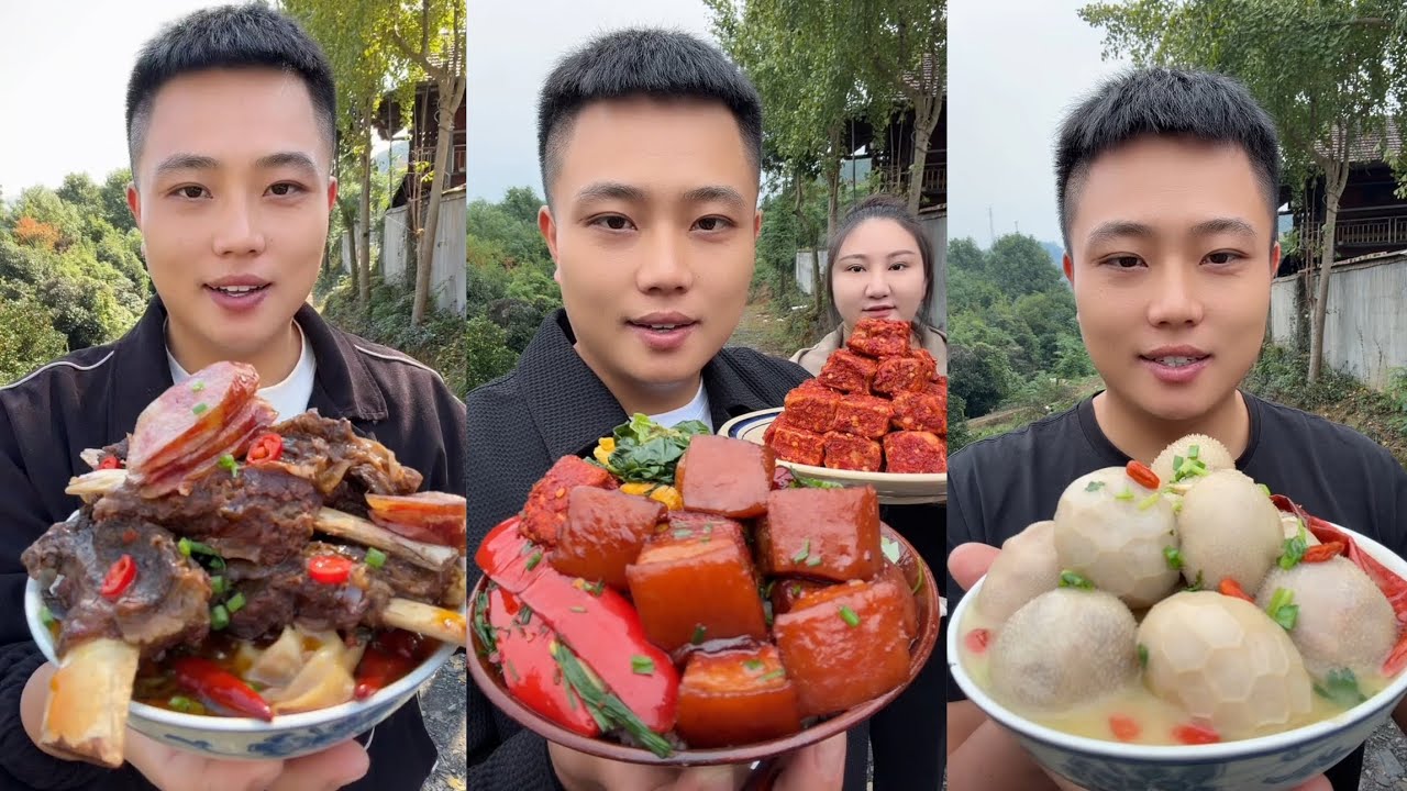 Yummy #71 Eat Meat 🍖🥓🫑🌶️🦑🍲, chicken 🍗🍗, Shrimp 🦐🦐.. #mukbang #eatingshow #yummy 