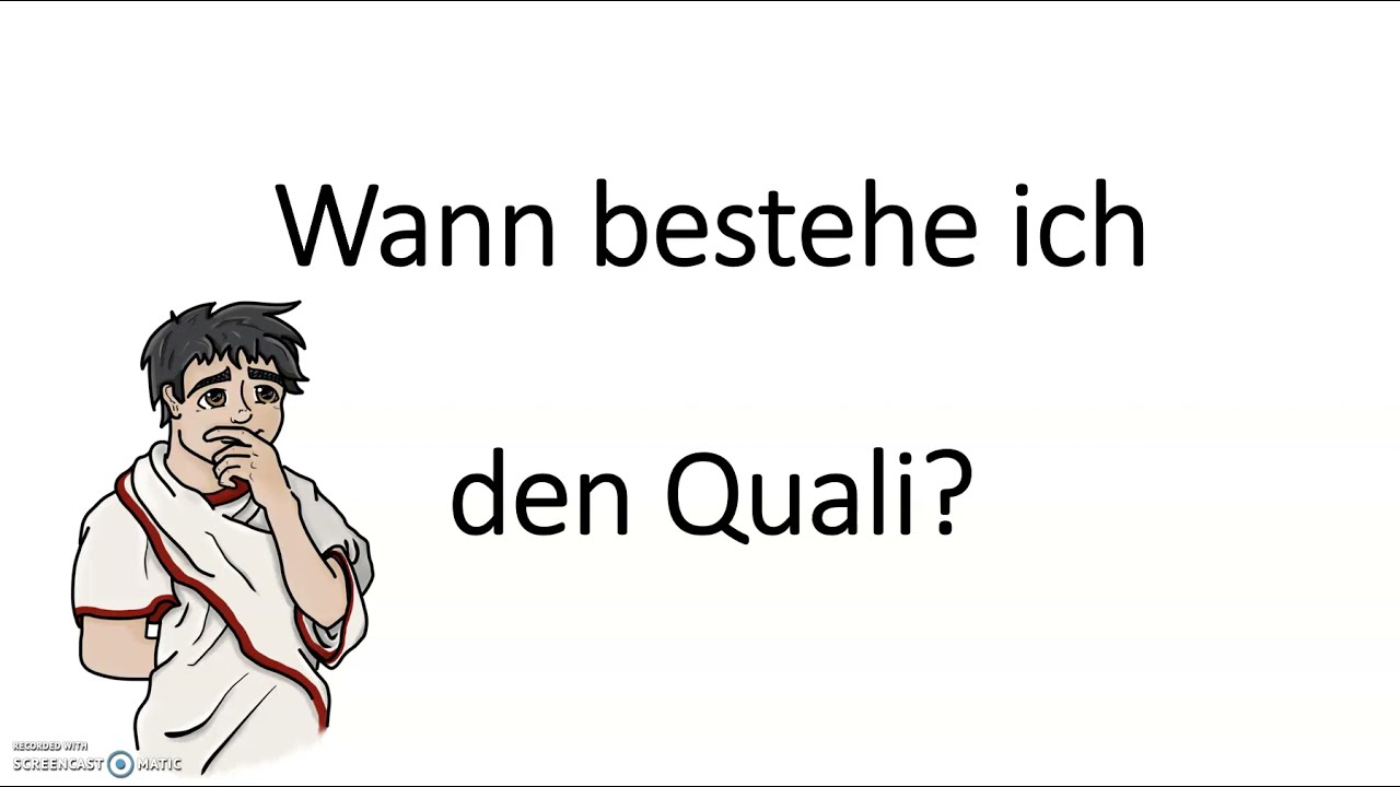 Der Quali - bestanden? Notenberechnung für den Abschluss der Mittelschule + Regeln Nachprüfung