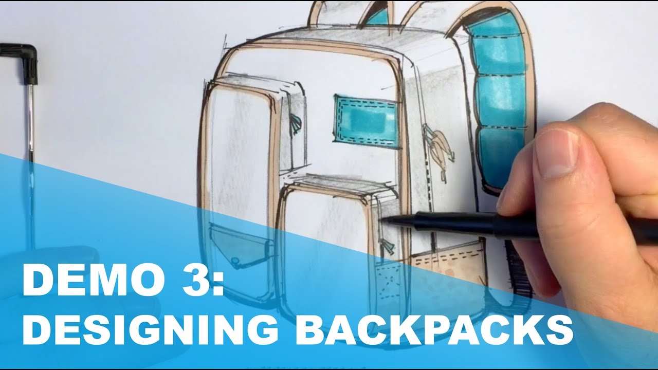 Demo 3: How To Draw A Backpack: indicating soft materials
