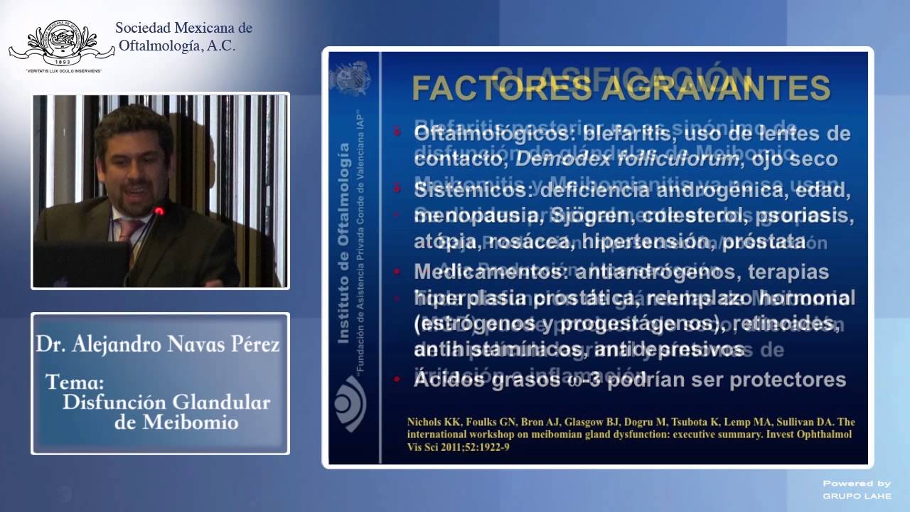 Disfunción Glandular de Meibomio - Dr. Alejandro Navas Pérez - 14 de marzo 2014