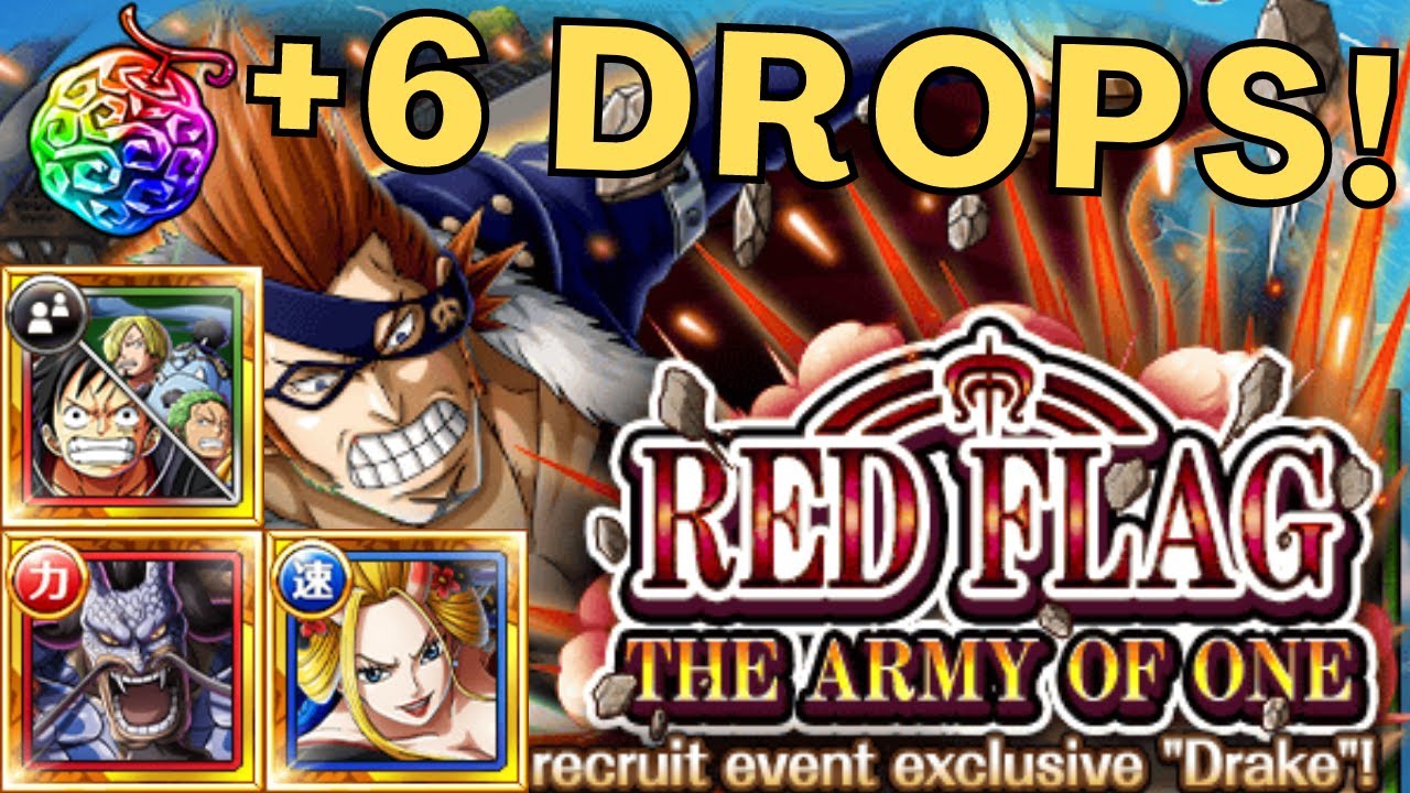 OPTC Red Flag - The Army of One DRAKE EVENT! NO NEW BATCH! F2P FRIENDLY? (One Piece Treasure Cruise)