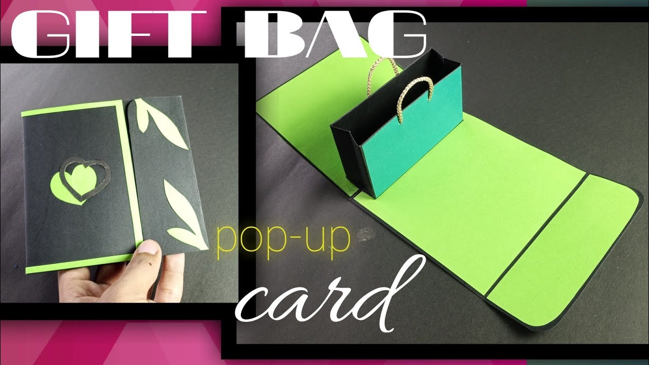 gift bag pop up card tutorial