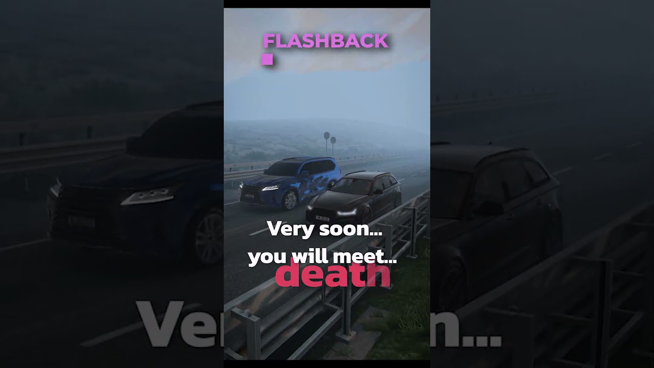 Lexus VS Truck. Crash ( Blogger ☠️ ) . Flashback ⚡🚘 #shorts #car #beamngdrive