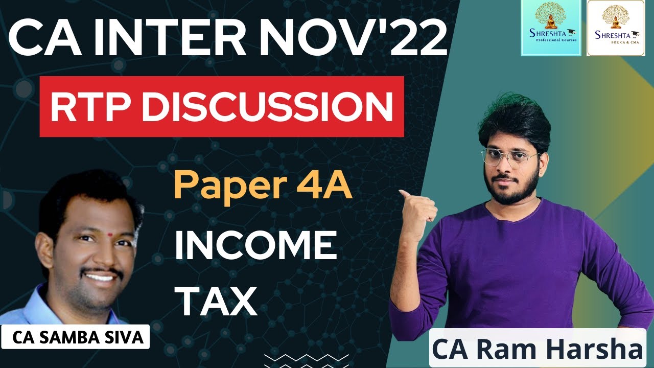 RTP NOV 2022 - P4 INCOME TAX - CA INTER - ENGLISH