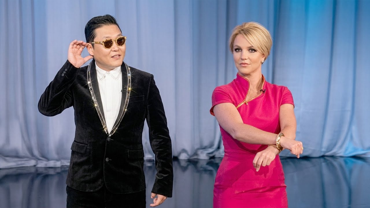 Surprise! Britney Learns 'Gangnam Style' from Psy!