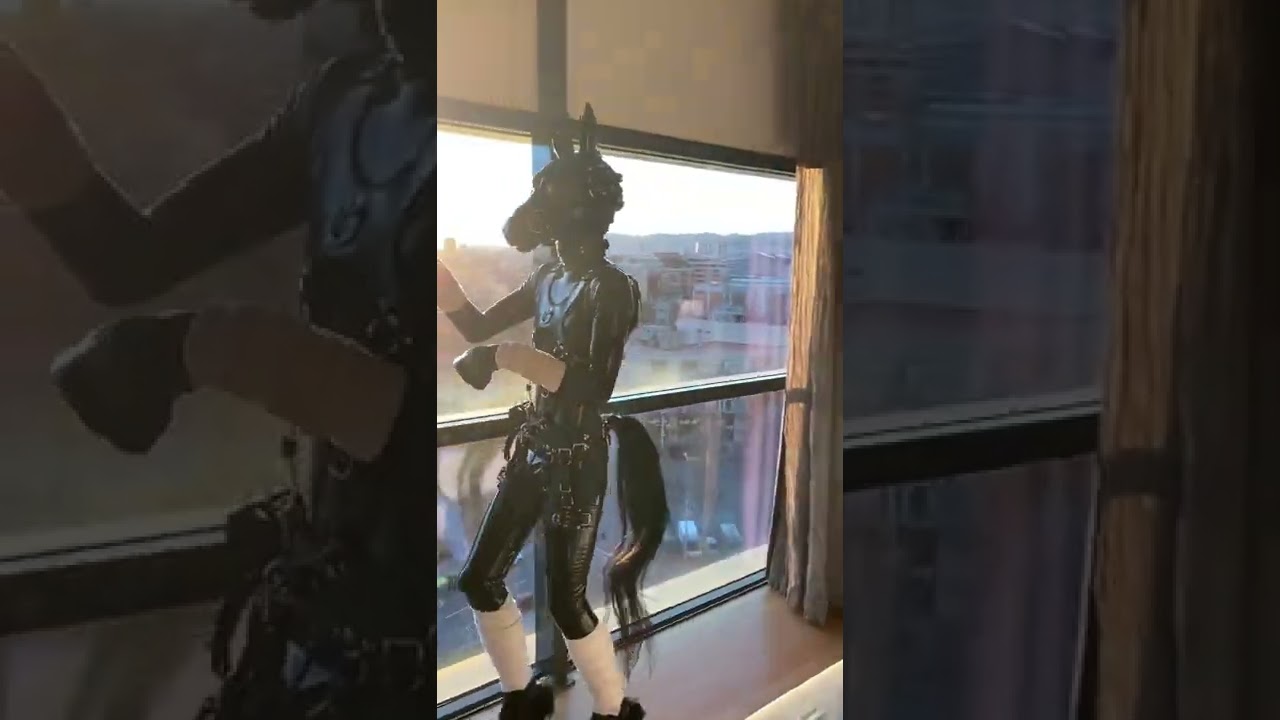How to open drapes as rubber Pony