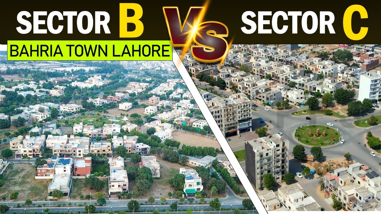 Bahria Town Lahore Sector B vs Sector C Current Rates & Comparison (2025 Update) | PPS