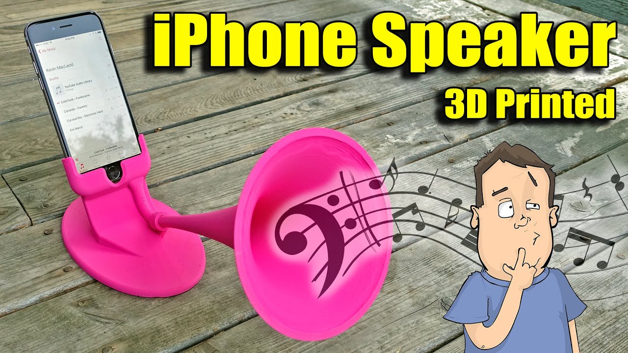 3D Printed iPhone Passive Amplifier That Works! - @Barnacules