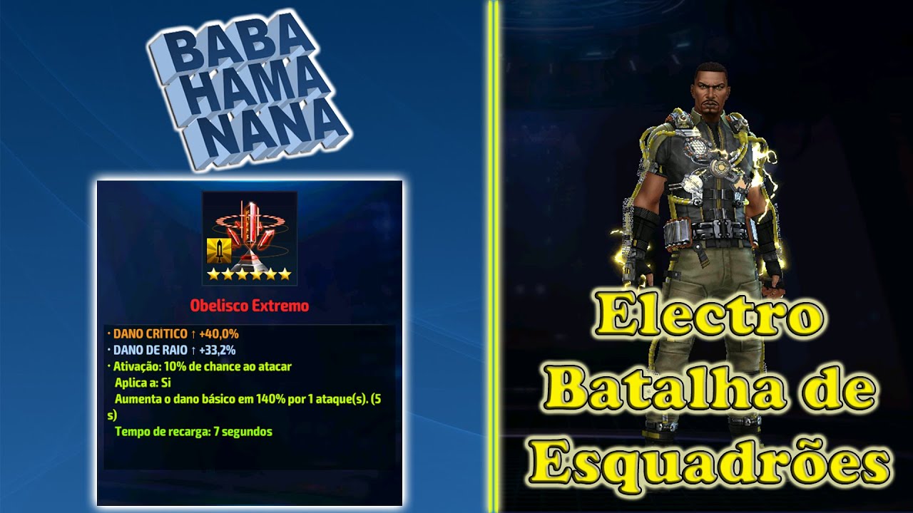 MFF - V795 - Electro na Batalha de Esquadr&otilde;es, an&aacute;lise e comparativo - Marvel Future Fight