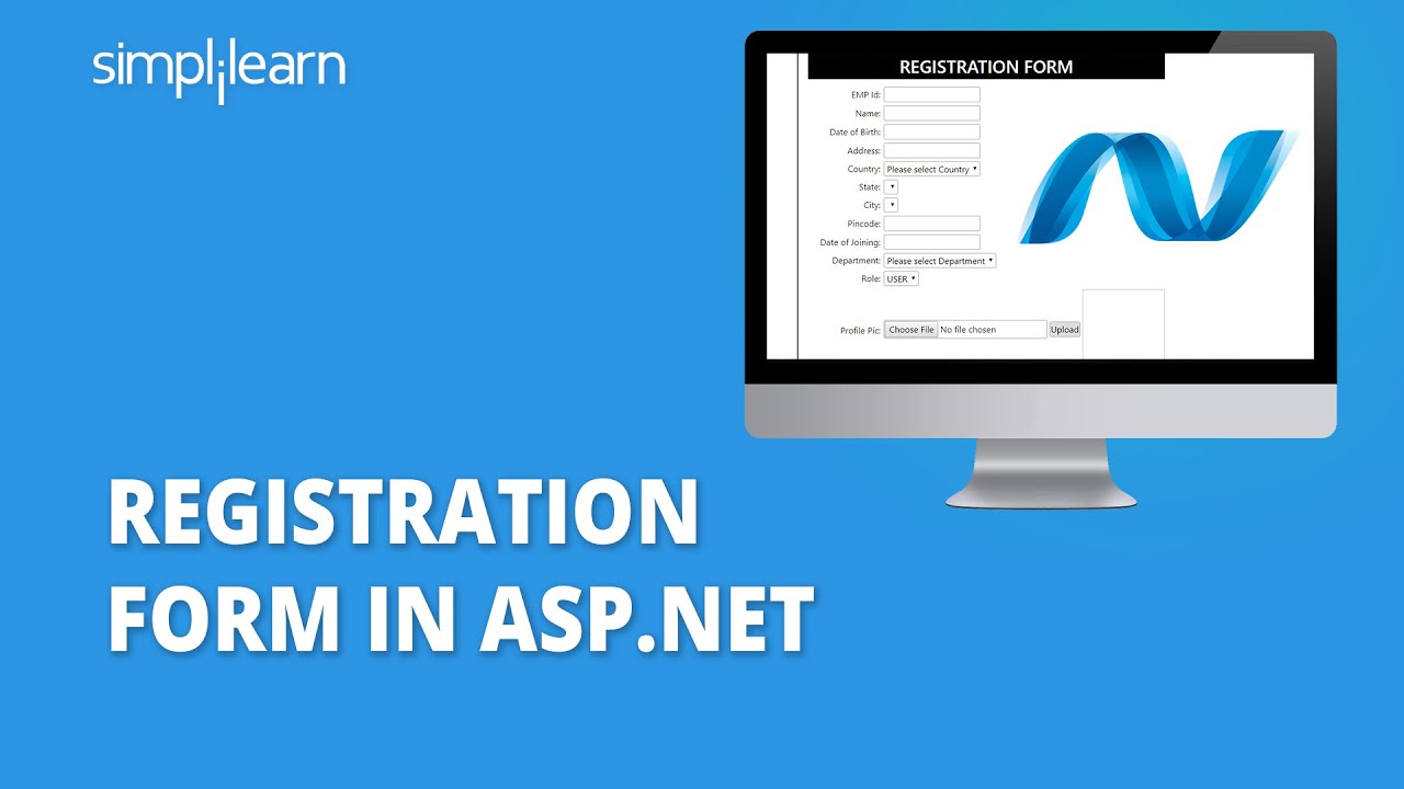 Регистрационная форма в ASP.NET | Как создать форму регистрации пользователя в ASP.NET | Simplilearn