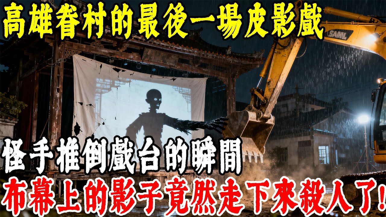 民國七八年，高雄眷村的最後一場皮影戲！怪手推倒戲台的瞬間，布幕上的影子竟然走下來殺人了……#情感#民間故事#真實故事#中老年生活 #台灣