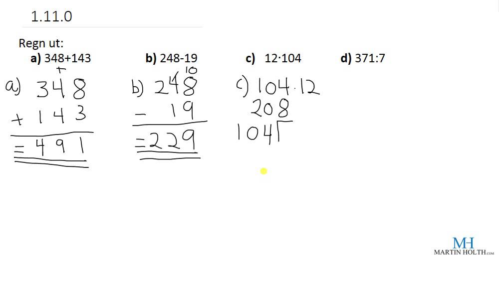 Matematikk 1P - Prøveoppgaver - +-*/ - 1.11.0