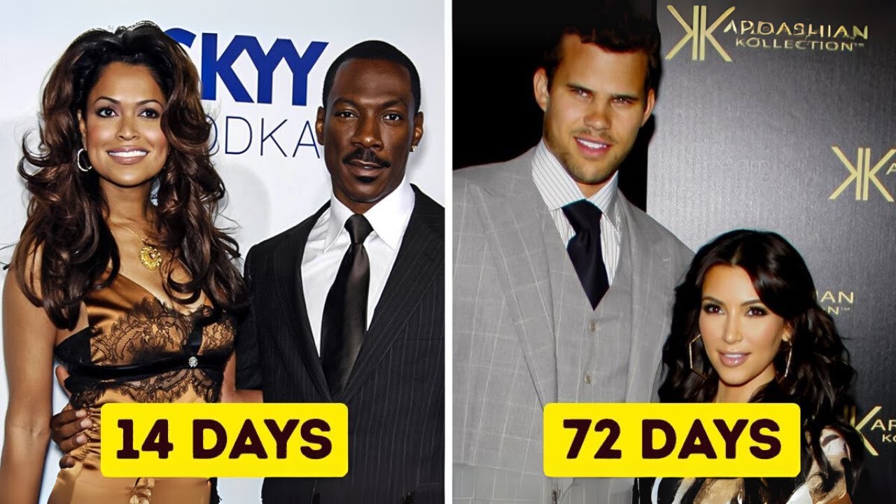 15 Celebrities With the Shortest Marriages in Hollywood History