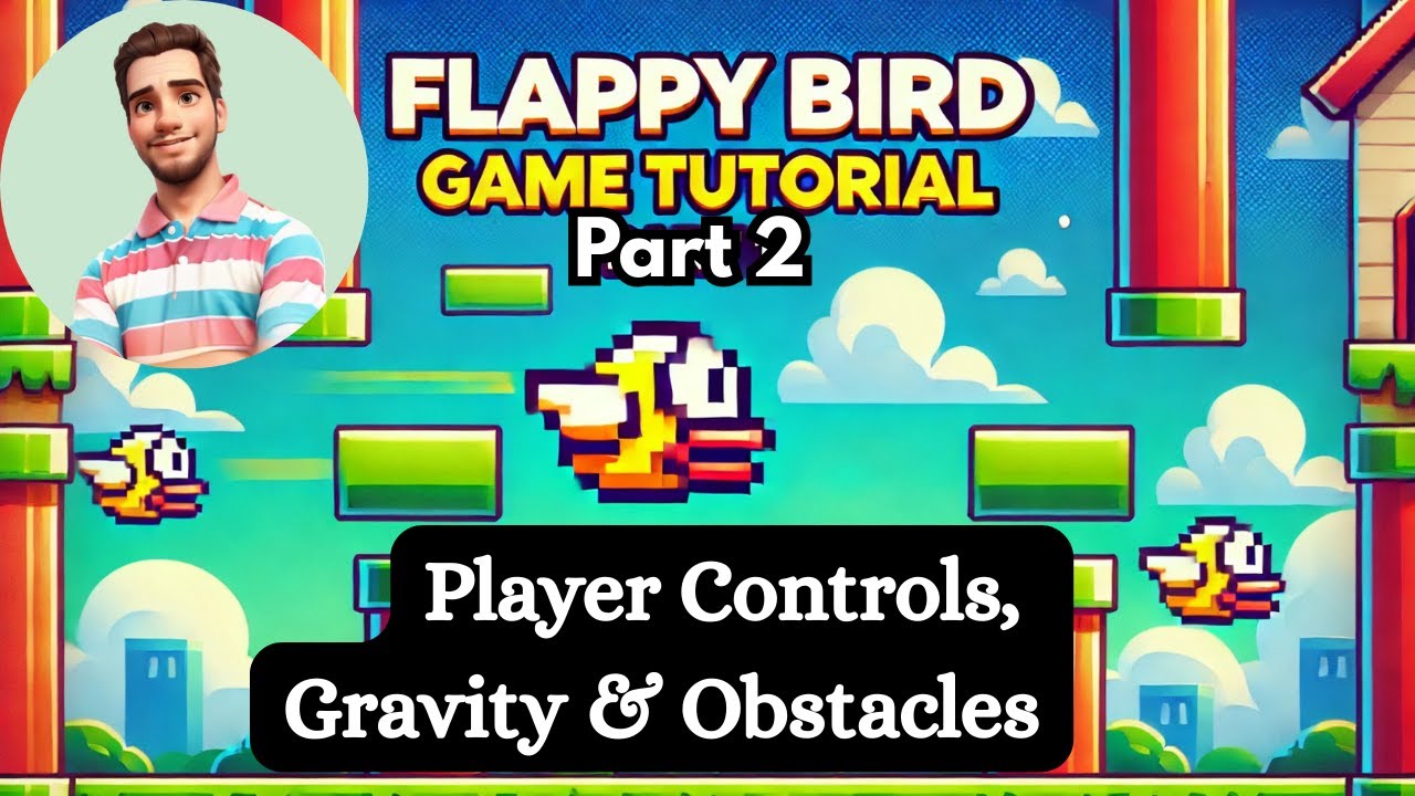 Javascript game development Full course | Part 2: Player Controls, Gravity & Obstacles 🎮
