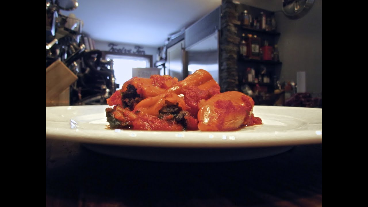 Meatless Monday: Mushroom, Kale, and Carrot Stuffed Sweet Peppers