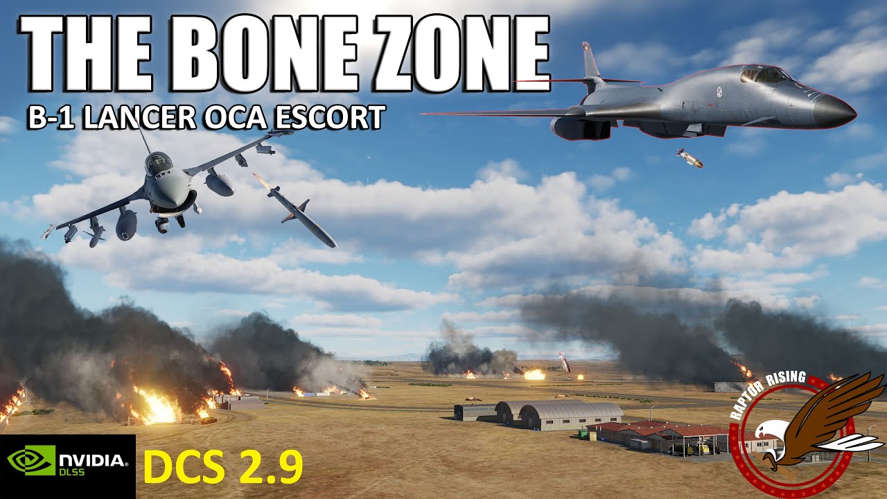 GOING TO THE BONE ZONE | DCS F-16C VIPER - B-1B LANCER SEAD ESCORT - OCA Strike | 4K 60 FPS VR 2.9