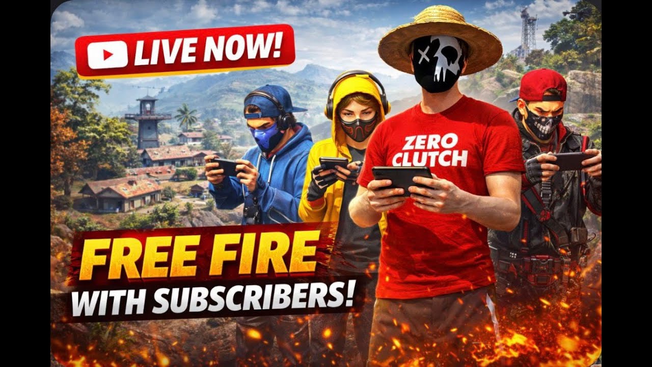 FREE FIRE LIVE 🔴 | Playing With 3 Subscribers 😈 | Squad Rush | Zero Clutch