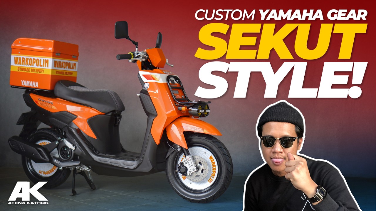 Yamaha Gear JDM @GofarHilman , Custom Motor nya WARKOPOLIM ! #AtenxKatros