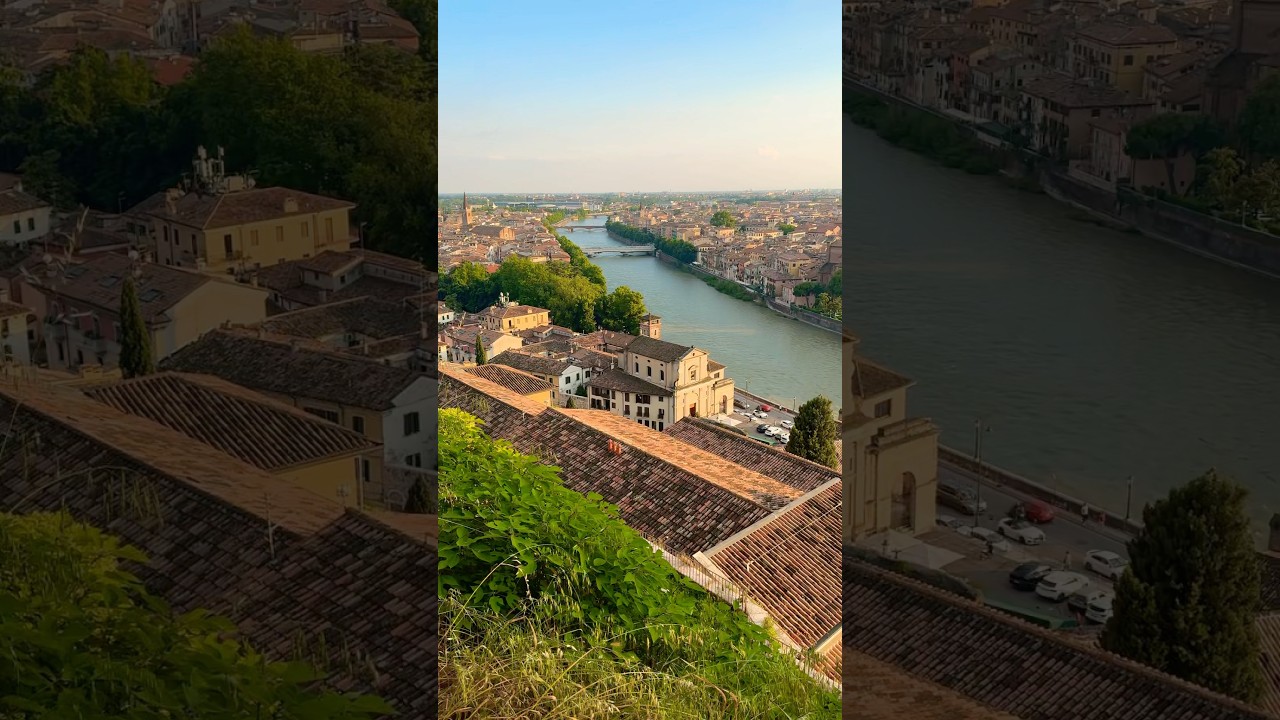 Magical golden hour overlooking Verona ✨