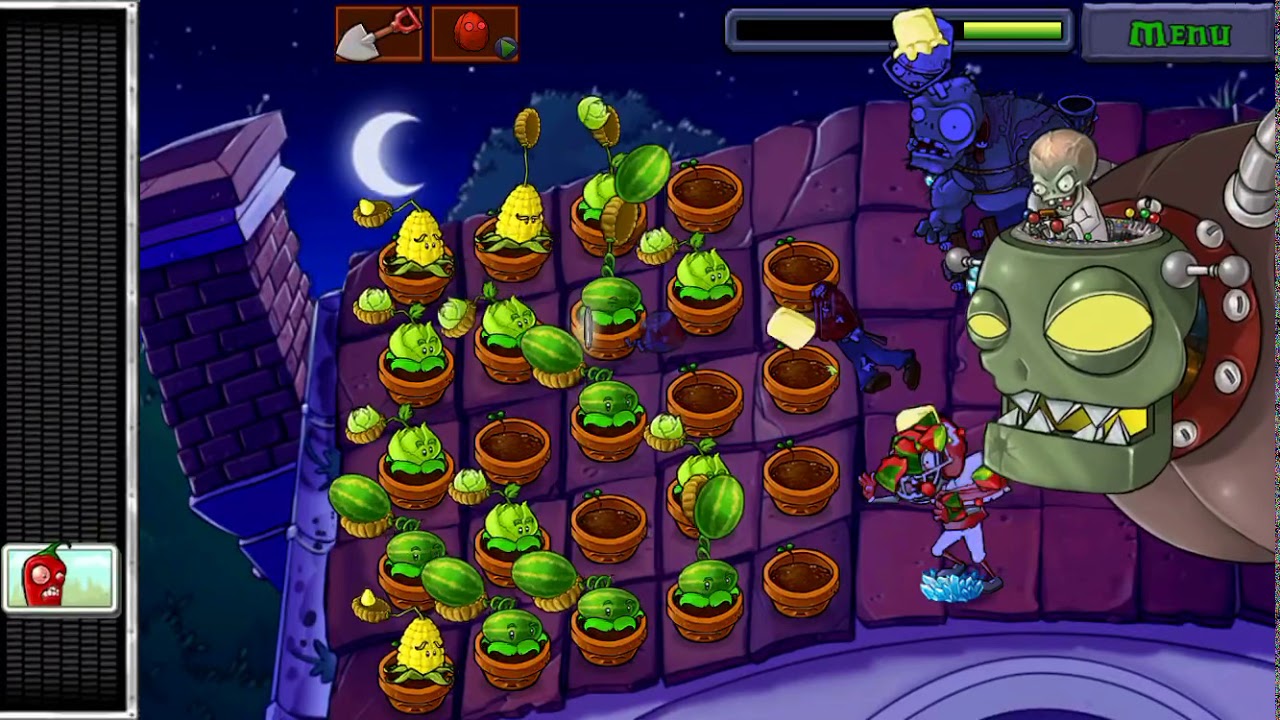 Plants vs Zombies Roof Level 10