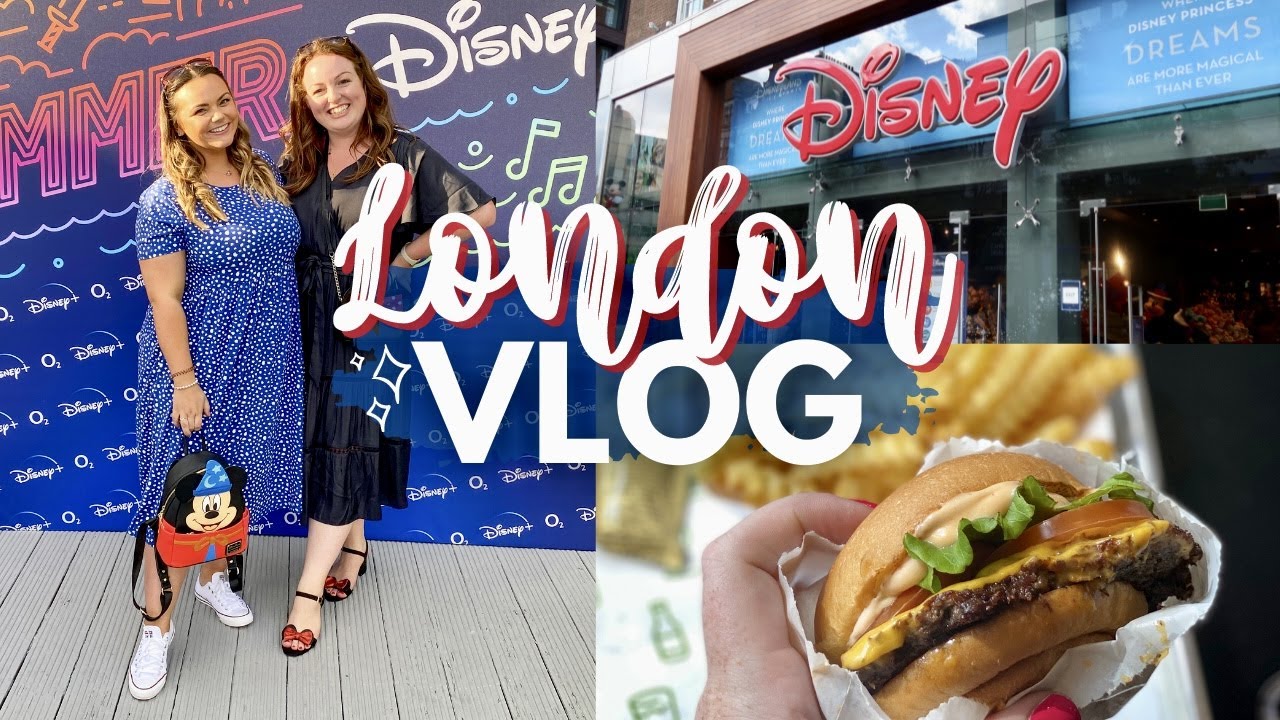 LONDON VLOG! 🚉 Shop With Me: Disney Store 🛍 shake shack lunch, solo shopping & summer disney+ event!