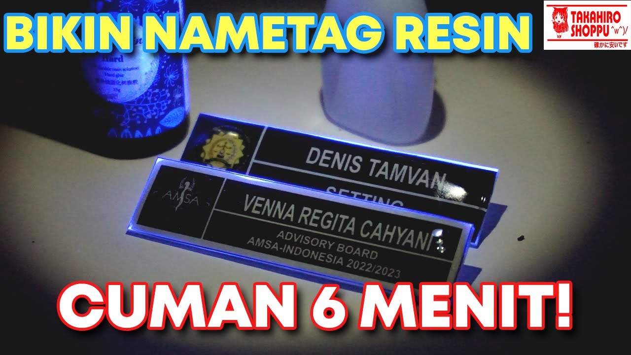 BIKIN NAMETAG RESIN CUMAN 6 MENIT??? GINI CARANYA❗❗❗