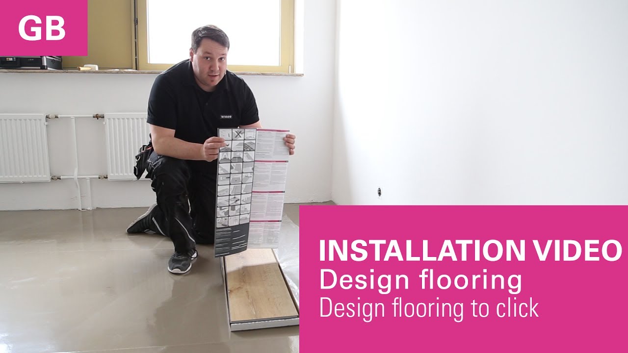 Installation Video | Laying instruction vinyl flooring to click from wineo | GB