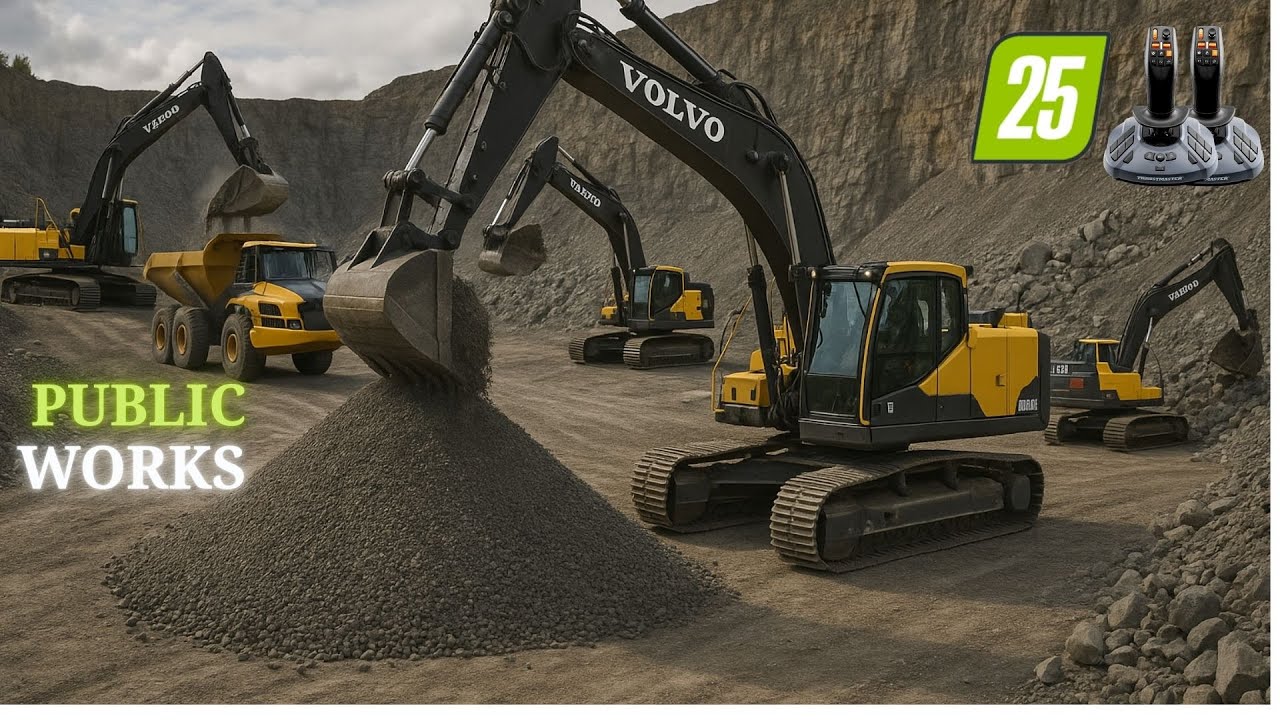 Farming Simulator 25 Multiplayer Chaos! 🚜 Making Sand for Our Epic Railroad In FS25!